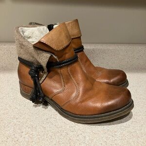 Born Brown Leather Ankle Boots